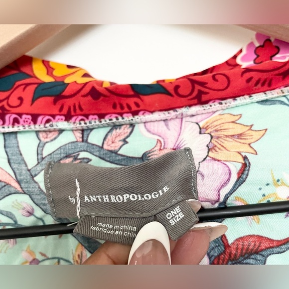 Anthropologie Radiant Floral Kimono Preowned 062/325 - Picture 7 of 8